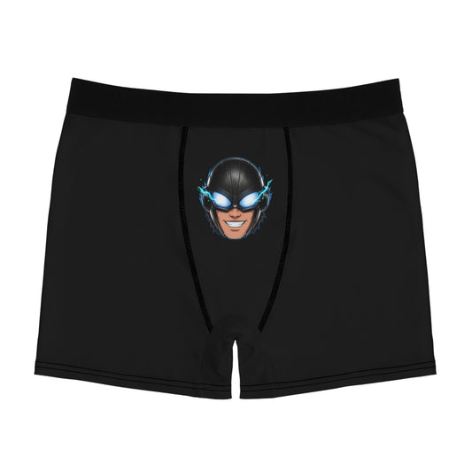 Midnight Sun Boxer Briefs — All-Over-Print Men’s Underwear with Lightning Logo Design